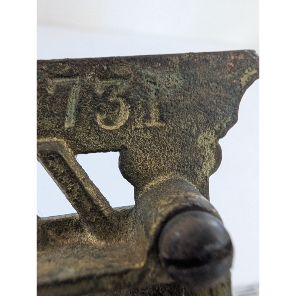 Antique c.1900 Cast Brass Architectural 4x6 Frame #731 Original Easel No Glass - Picture 6 of 16